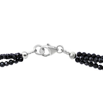 Mehrlagige schwarze Spinell-Halskette