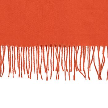 Bestickter Schal mit Paisley und Floralem Stickerei, 70 x 180 cm, Orange