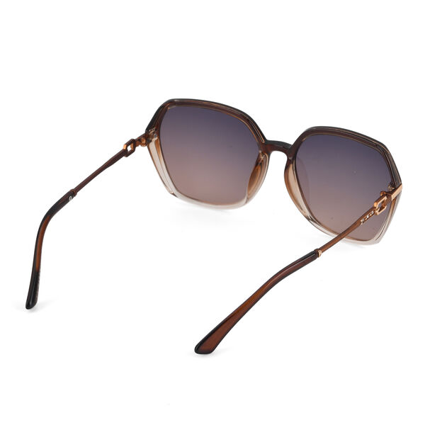 LA MAREY Sonnenbrille UV400 mit polarisierten Gl&auml;sern leichter Rahmen 14,5 x 15 cm Graubraun image number 5