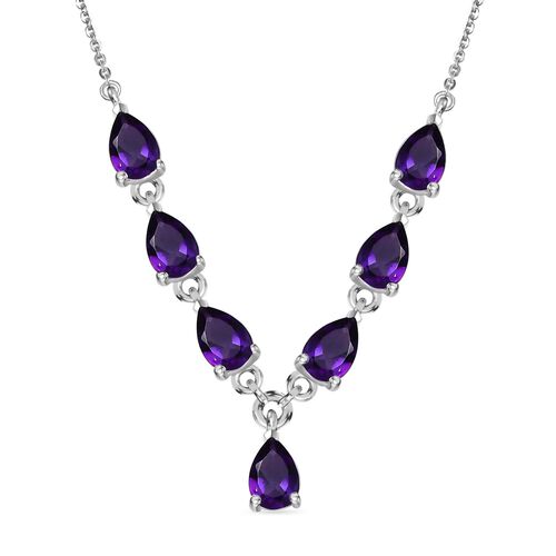Afrikanische Amethyst Halskette, ca. 45 cm, 925 Silber ca. 2.53 ct image number 0