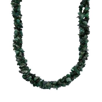 Socoto Smaragd Halskette ca. 50 cm 925 Silber rhodiniert ca. 330.00 ct