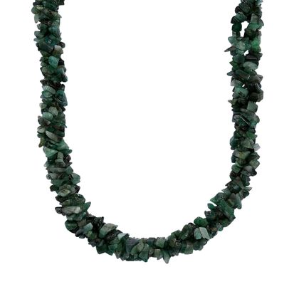 Socoto Smaragd Halskette ca. 50 cm 925 Silber rhodiniert ca. 330.00 ct