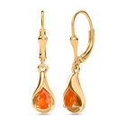 D'Joy AAA Blaze Feueropal Ohrringe 925 Silber 750 Gelbgold Vermeil ca. 0,53 ct.