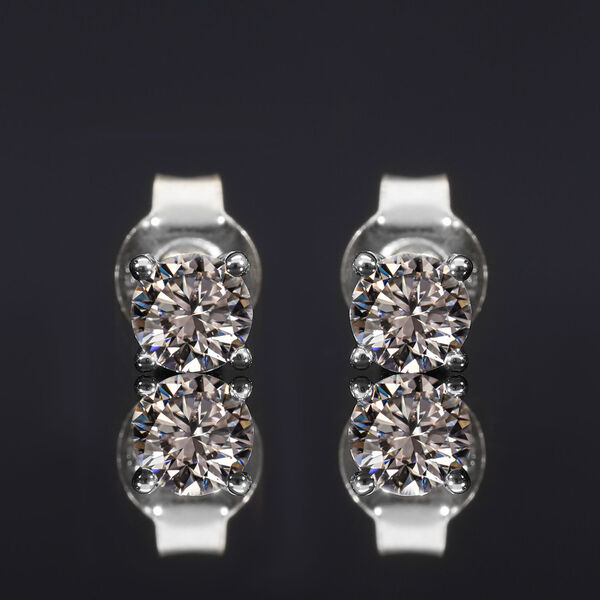 LUXURIANT VS-GH Labor Diamant Ohrringe, 925 Silber platiniert - 0,33 ct. image number 4