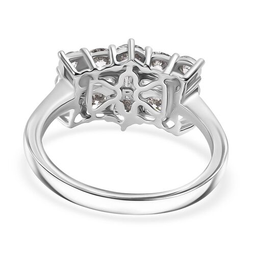 LUXURIANT DIAMOND- SGL zertifizierter VS-EF Labor Diamant Boot Ring in 950 Platin - 2 ct. image number 7