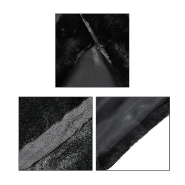 LA MAREY - Kunstfell Stola, 152x38cm, schwarz image number 7