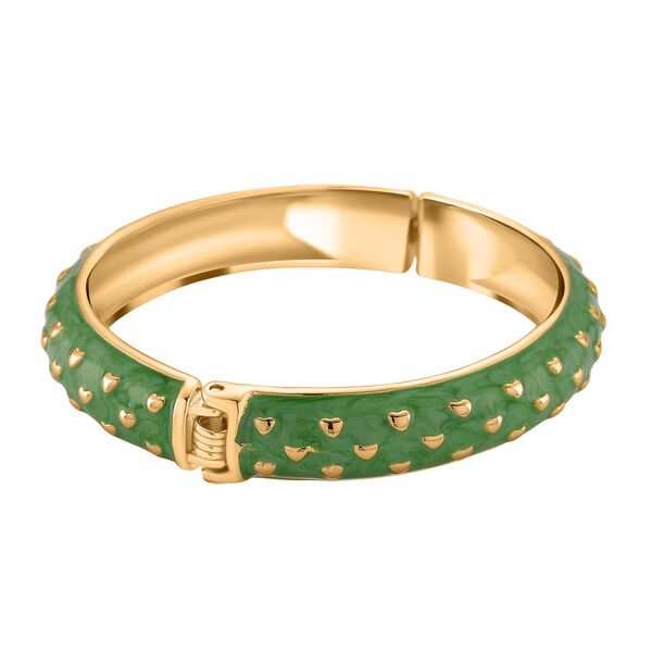 Emaille-Armreif im Punkt-Design, Hellgrün, ca. 18,5 cm image number 6