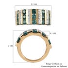 Blaugrüner Grandidierit und Zirkon Ring 925 Silber 585 Vergoldet image number 6