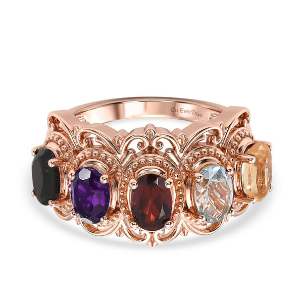 EVER TRUE Afrikanischer Amethyst Ring 950 Kupfer (Gr&ouml;&szlig;e 17.00) ca. 2,22 ct
