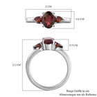 Roter Granat Ring, Edelstahl (Größe 16.00) ca. 1,36 ct image number 6