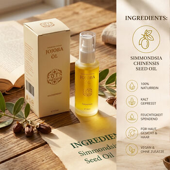 SQIN Botanicals- Kaltgepresstes, nat&uuml;rliches Jojoba&ouml;l, 50ml