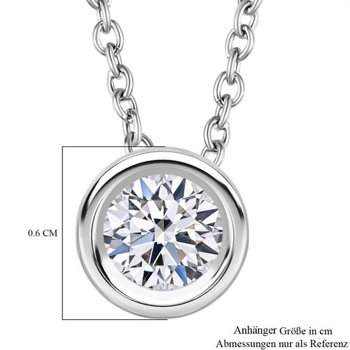 LUXURIANT DIAMOND- Labor VS Diamant-Anhänger mit 50cm Kette, 925 Silber platiniert- 0,25 ct. image number 4