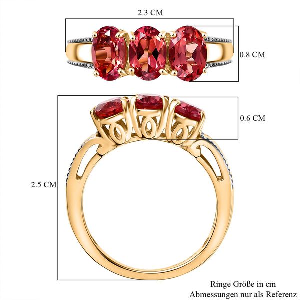D'Joy Labor Padparadscha Saphir Ring - 3,59 ct. image number 7