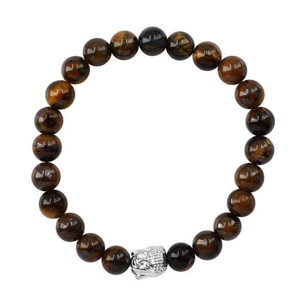 2er Set Luxus 100% Seidenschal und Tigerauge Chakra-Armband image number 9