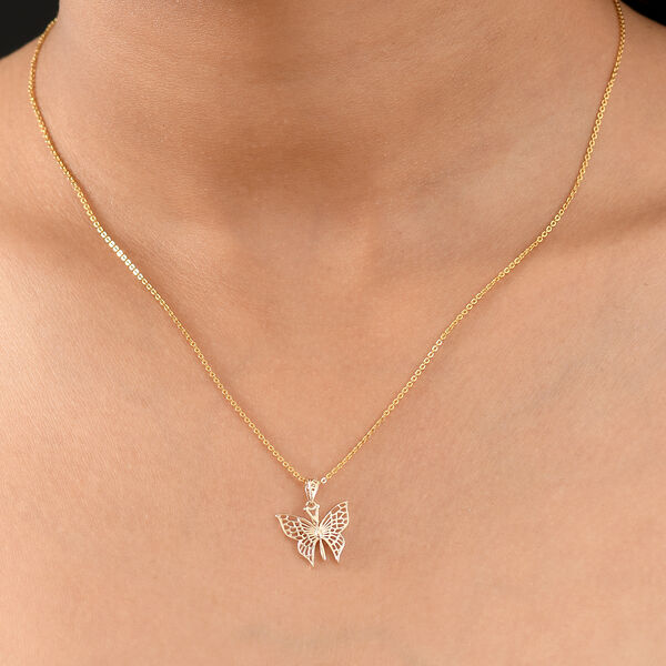 Schmetterlings-Anh&auml;nger in 375 Gold image number 3