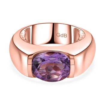 Rose De France Amethyst Ring, Messing, (Gr&ouml;&szlig;e 19.00) ca. 2.40 ct