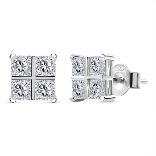Moissanit Ohrringe, 925 Silber rhodiniert - 2,46 ct. image number 0