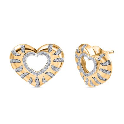 LUXURIANT DIAMOND - Lab Grown Diamant SI-GH  Ohrringe 925 Silber 750 Gelbgold Vermeil ca. 0.50 ct