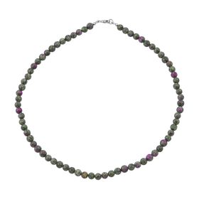 Rubin Zoisite Halskette ca. 45 cm 925 Silber ca. 117,25 ct.