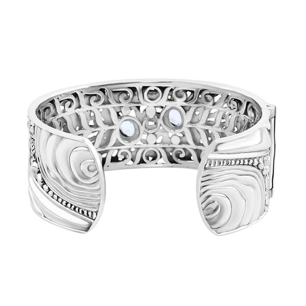 Royal Bali Kollektion- Himmelblauer Topas Armreif 19 cm- 2,90 ct. image number 4