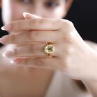 Ouro Verde-Quarz Ring, 925 Silber vergoldet, (Größe 17.00) ca. 3.26 ct image number 2