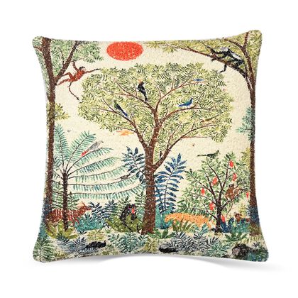 Kissenh&uuml;lle Poly Baumwolle, Digitaldruck Bl&uuml;ten, 45 x 45 cm