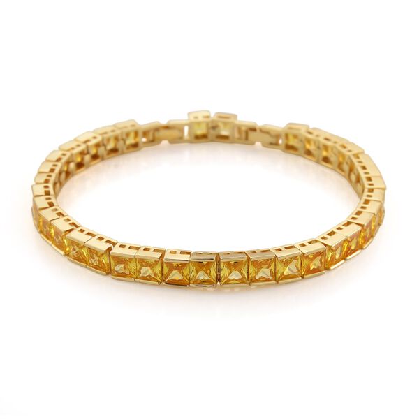 Gelbes Zirkonia Armband, 18+2,5cm