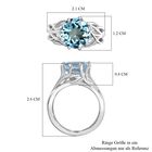 AA Himmelblauer Topas Ring, ca. 4,24 ct. image number 6