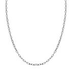 Längliche Erbskette im Designer-Stil, ca. 45 cm, 925 Silber rhodiniert ca. 6,39g