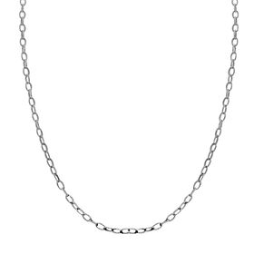Rolokette mit Diamantschliff 45cm in rhodiniertem 925 Silber
