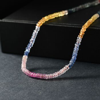 AA Multi Saphir 45cm Halskette - 47 ct.