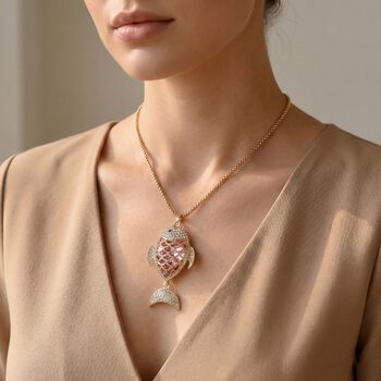 Mehrfarbiger Kristall Anh&auml;nger mit Kette ca. 63.5 cm + 5 cm Extender, Legierung Gelb