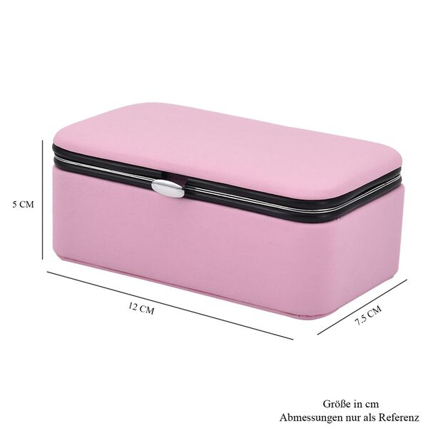 Schmuck-Organizer mit Anlaufschutz Futterung, 12x7,5x5 cm, Rosa image number 5
