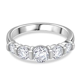 J Francis gefertigt mit SWAROVSKI- Swarovski Zirkonia Ring, 925 Silber rhodiniert