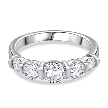 J Francis gefertigt mit SWAROVSKI- Swarovski Zirkonia Ring, 925 Silber rhodiniert