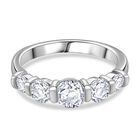 J Francis gefertigt mit SWAROVSKI Zirkonia Ring 925 Silber rhodiniert (Größe 17.00)