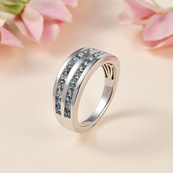 Espirito Santo AAA Aquamarin Ring, 925 Silber rhodiniert, ca. 0.86 ct. image number 2