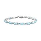 Larimar, Paraiba-Apatit Armband ca. 20 cm 925 Silber rhodiniert ca. 16,67 ct.