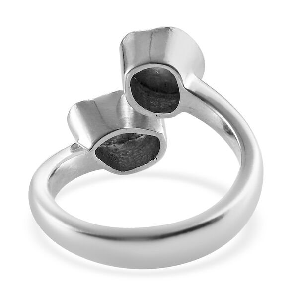 Handgearbeiteter Polki Diamant Ring 925 Silber Platin-&Uuml;berzug image number 5