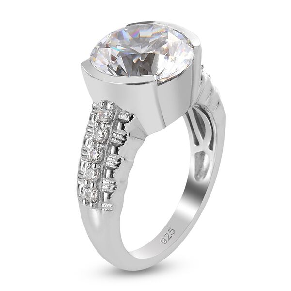 LUSTRO STELLA Hergestellt mit ZIRKONIA Ring 925 Silber Platin-&Uuml;berzug image number 4