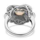 Natürlicher Äthiopischer Opal Ring 925 Silber platiniert  ca. 0,84 ct image number 5