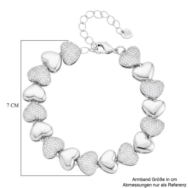 Wei&szlig;er Zirkonia Armband ca. 18 cm Nickelfreies Messing Standard 4.50 ct image number 5