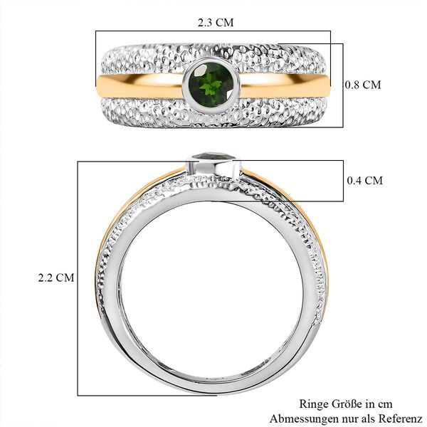 Zweifarbiger natürlicher Chromdiopsid-Ring - 0,29 ct. image number 7