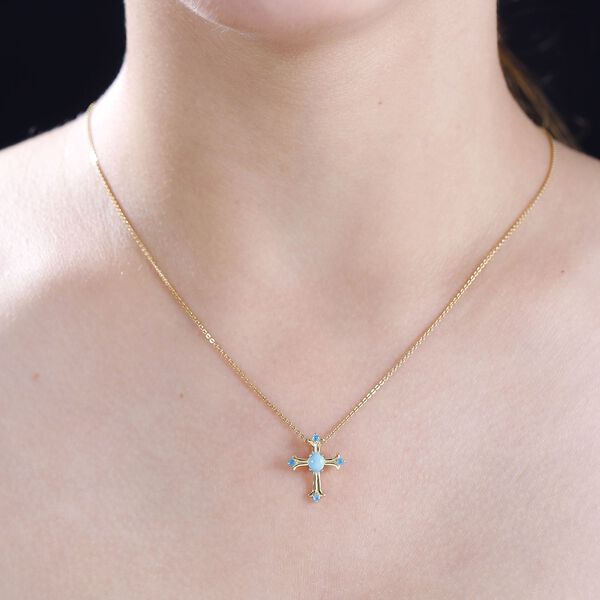 AA Sleeping Beauty T&uuml;rkis und Neon Apatit Anh&auml;nger, ca. 0,43 ct. image number 3