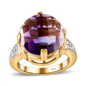 AA afrikanischer Amethyst und Zirkon-Ring - 11,22 ct.