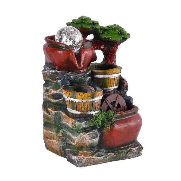 Mini Brunnen aus Harz, mehrfarbig image number 3