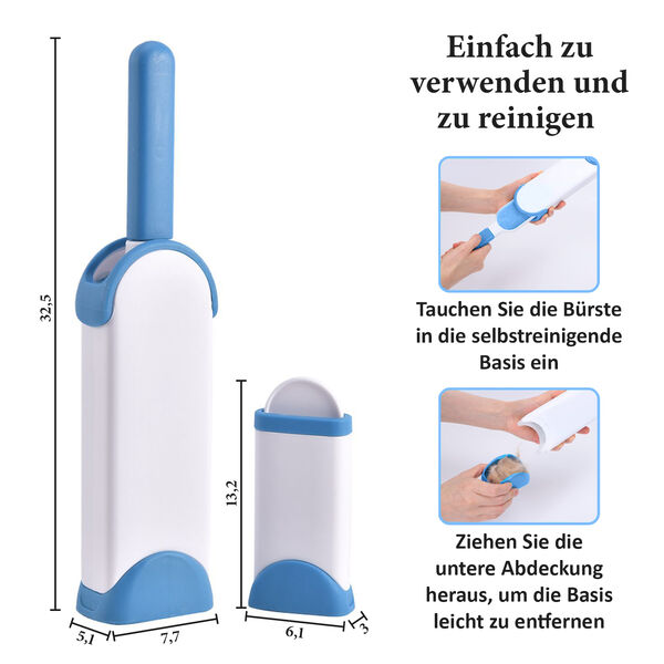 2er-Set Fusselrolle, 32x8x5 cm + 13x6x3 cm, Blau image number 5