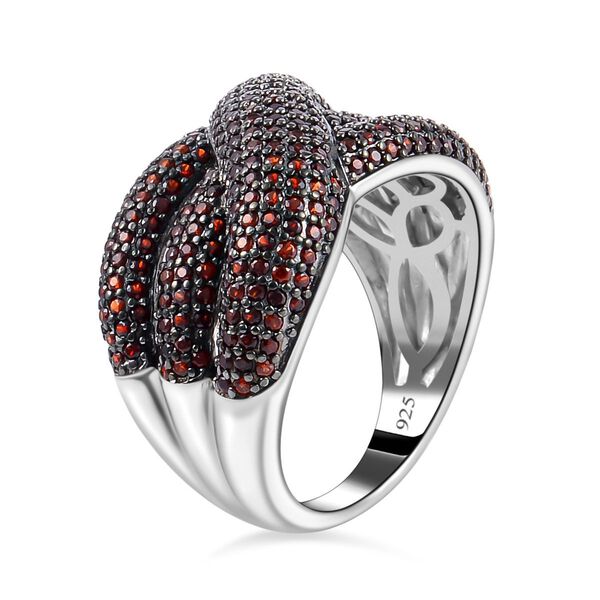 Nat&uuml;rlicher Mosambik Granat Ring, 925 Silber, (Gr&ouml;&szlig;e 16.00), bicolor, ca. 2.46 ct image number 5