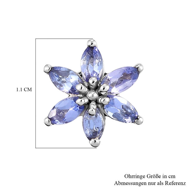 Tansanit-Ohrringe, 925 Silber platiniert ca. 1,06 ct image number 5