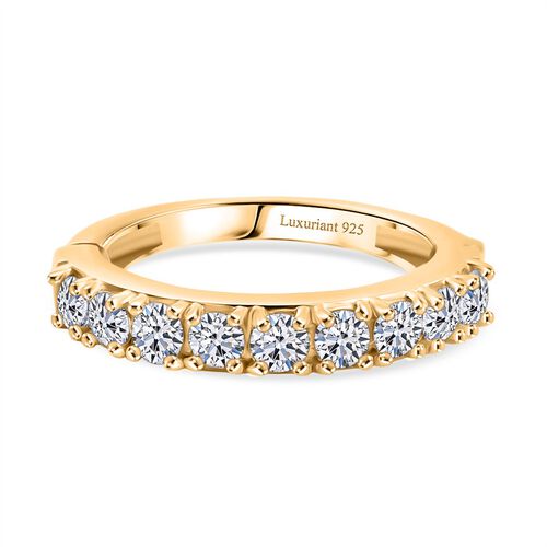 LUXURIANT DIAMOND - Lab Grown Diamant SI Ring 925 Silber 750 Gelbgold Vermeil (Größe 17.00) ca. 1.00 ct image number 0